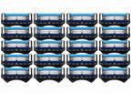 20 Ersatzklingen für Gillette Fusion5 ProGlide, blau-schwarz, nebeneinander angeordnet