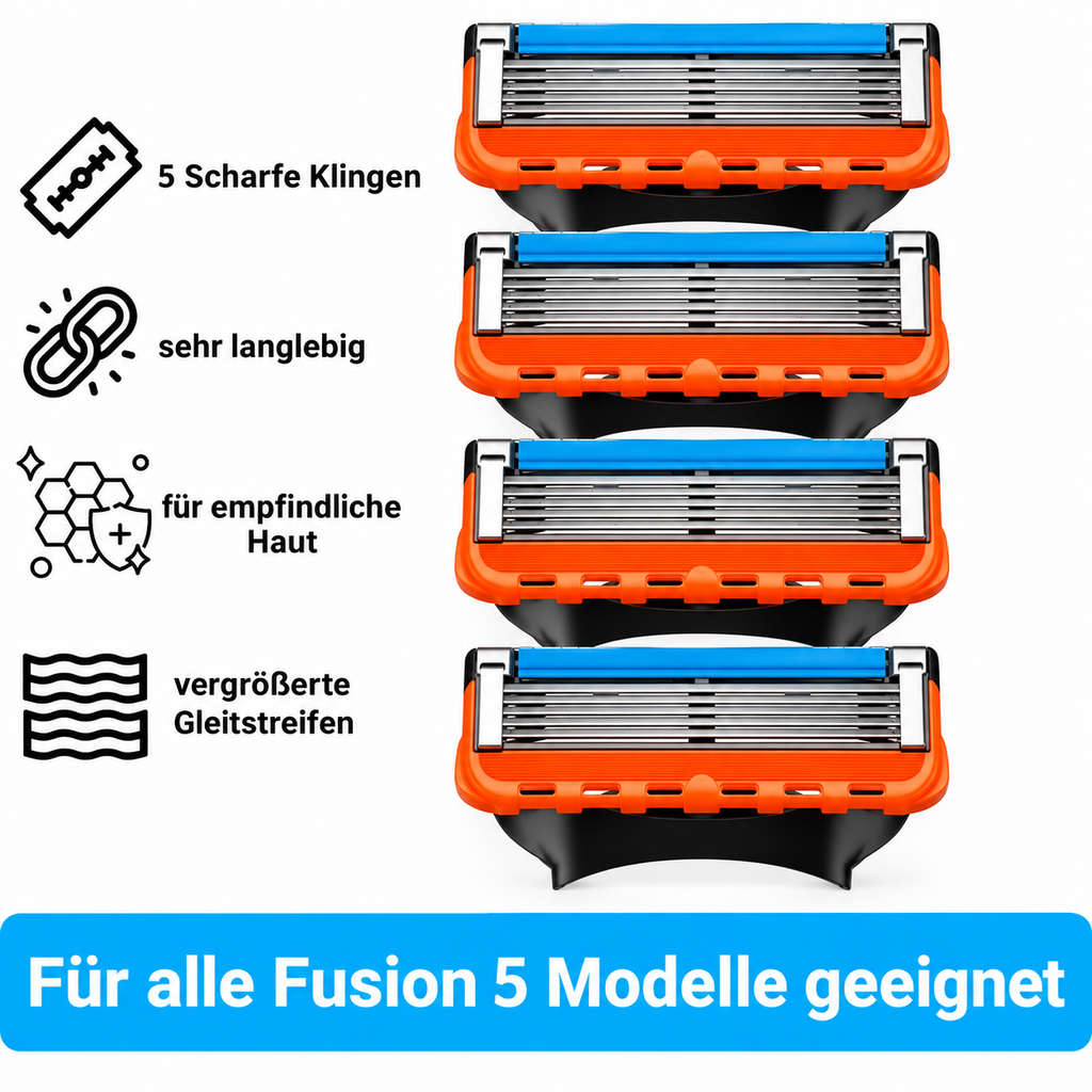 Rasierklingen für GILLETTE FUSION 5 PROGLIDE Edelstahl-Klingen Ersatz-Klingen (16er Pack)