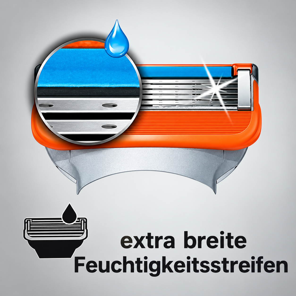 Rasierklingen für GILLETTE FUSION 5 PROGLIDE Edelstahl-Klingen Ersatz-Klingen (16er Pack)
