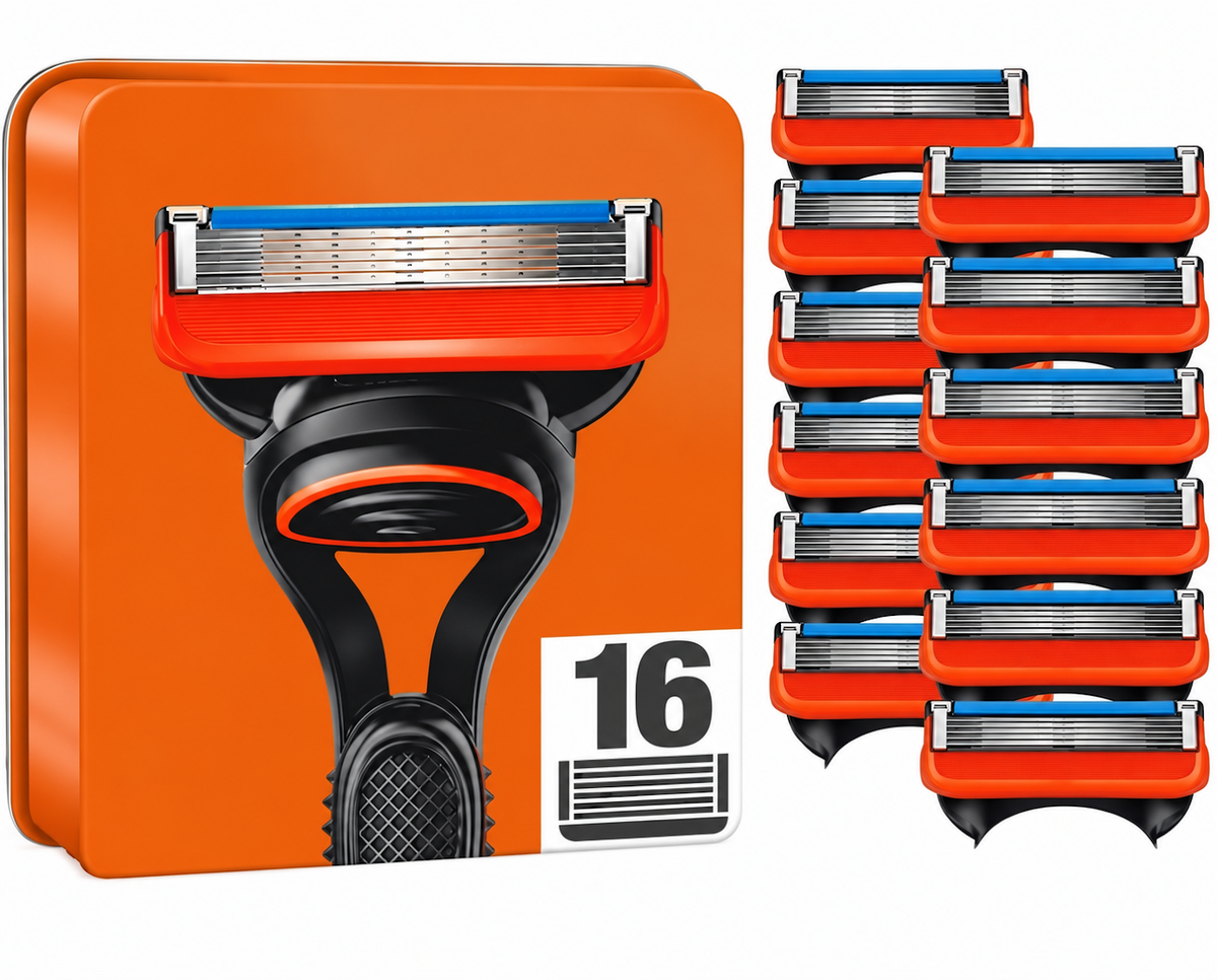 Rasierklingen für GILLETTE FUSION 5 PROGLIDE Edelstahl-Klingen Ersatz-Klingen (16er Pack)