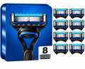 Rasierklingen für GILLETTE FUSION 5 PROGLIDE Edelstahl-Klingen Ersatz-Klingen (8er Pack)