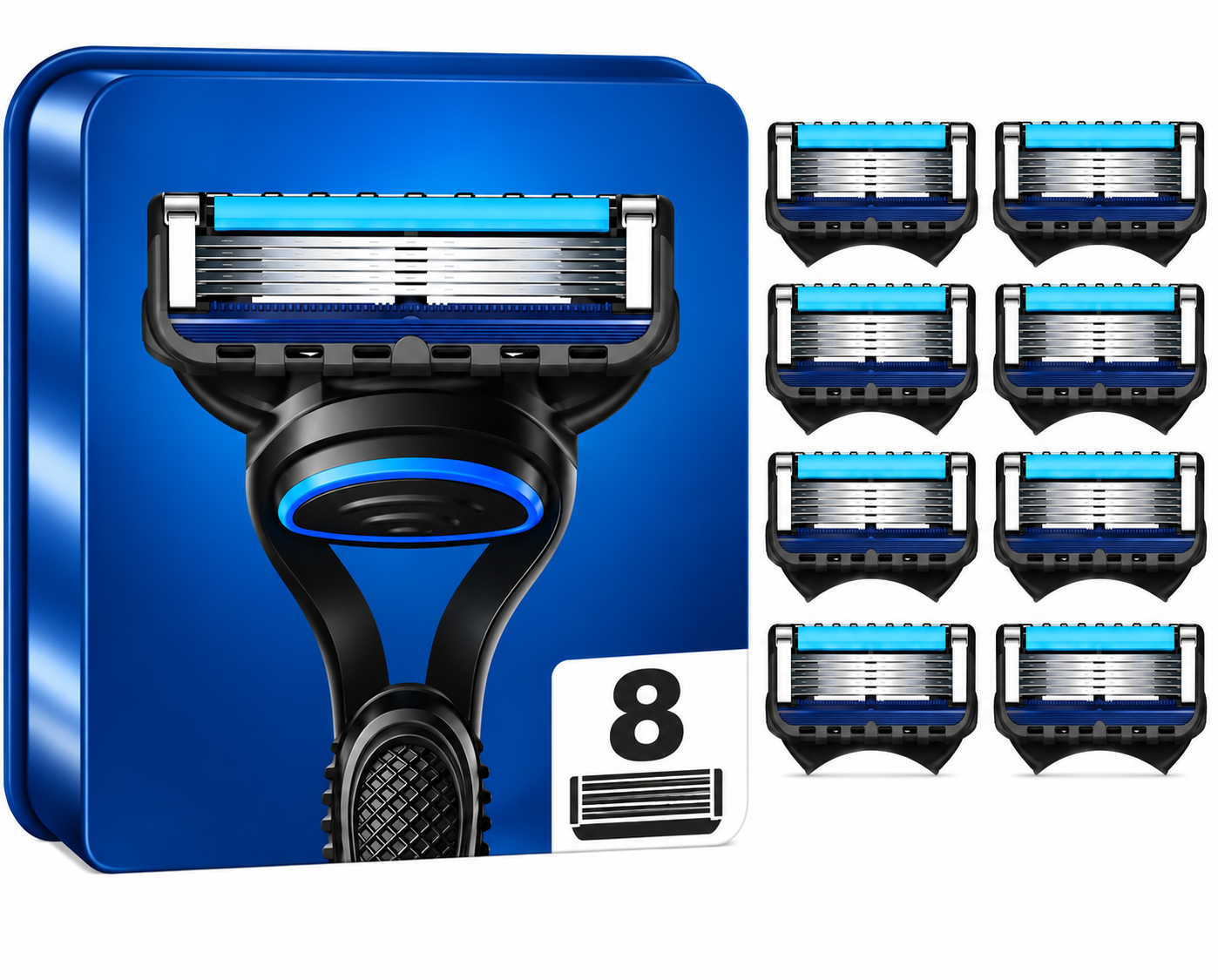 RASIERKLINGEN FÜR GILLETTE FUSION 5 PROGLIDE EDELSTAHL-KLINGEN ERSATZ KLINGEN