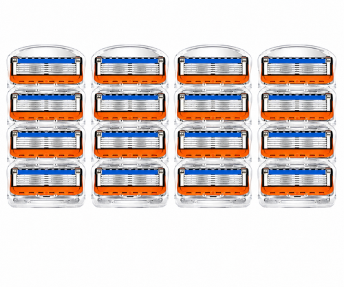 16 Ersatzklingen für Gillette Fusion5 ProGlide in vier transparenten Blisterverpackungen
