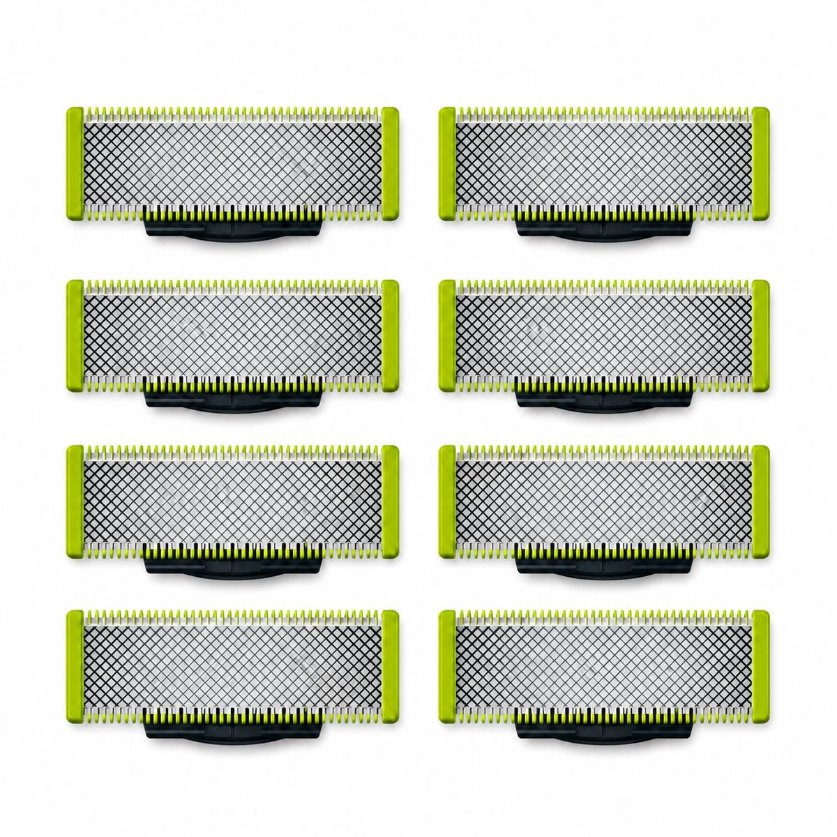 8 Ersatzklingen für Philips OneBlade, Klingen von vorne