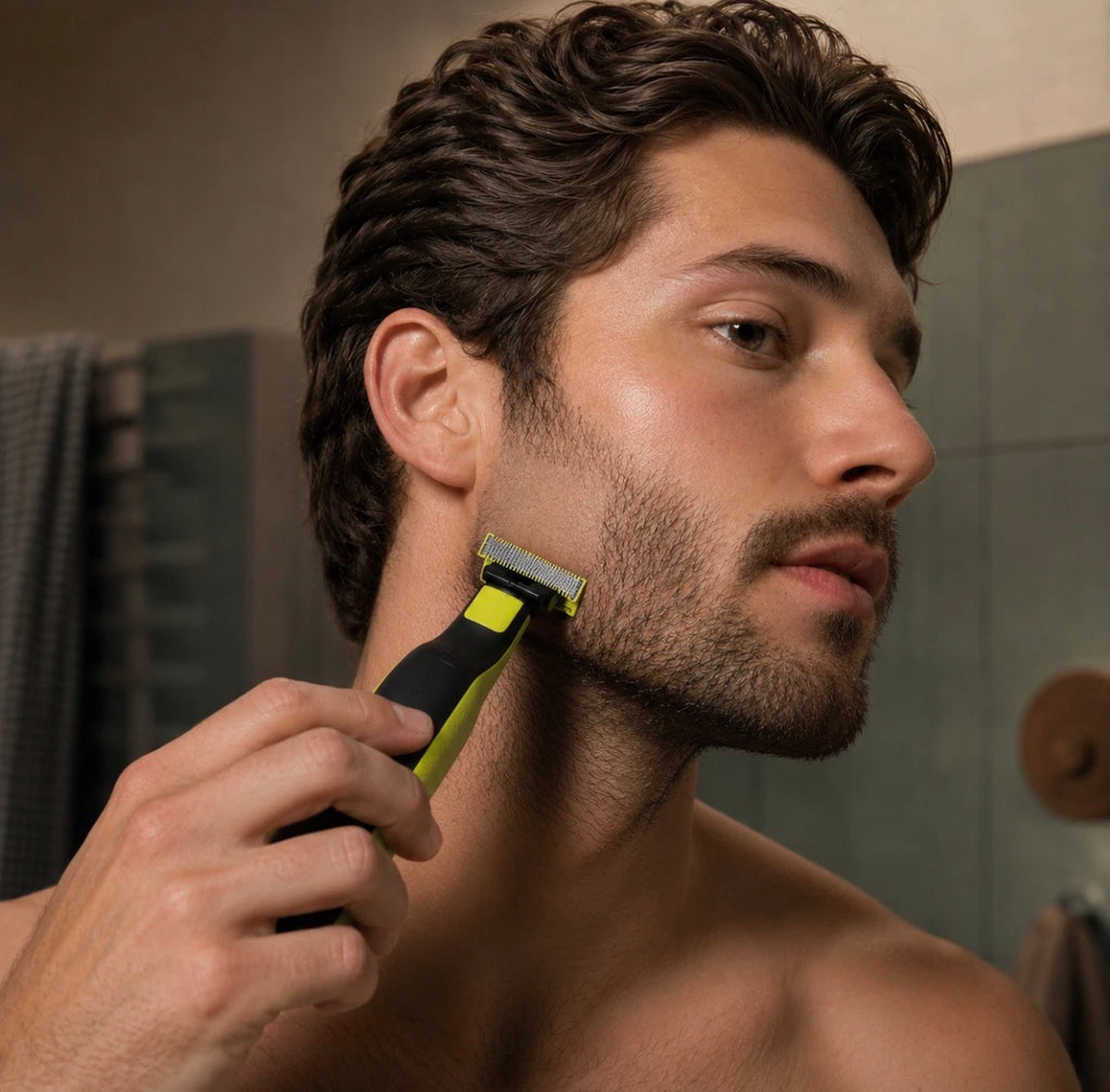Philips OneBlade Ersatzklinge – Produktgrafik mit weiteren Informationen (Ansicht 1)