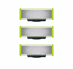 3 Rasierklingen für Philips OneBlade, Klingen von vorne