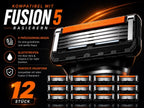 Infografik 12 Ersatzklingen für Gillette Fusion5 ProGlide: 5 Präzisionsklingen, Gleitstreifen, perfekte Passform