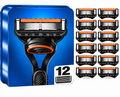 Rasierklingen für GILLETTE FUSION 5 PROGLIDE Edelstahl-Klingen Ersatz-Klingen (12er Pack)