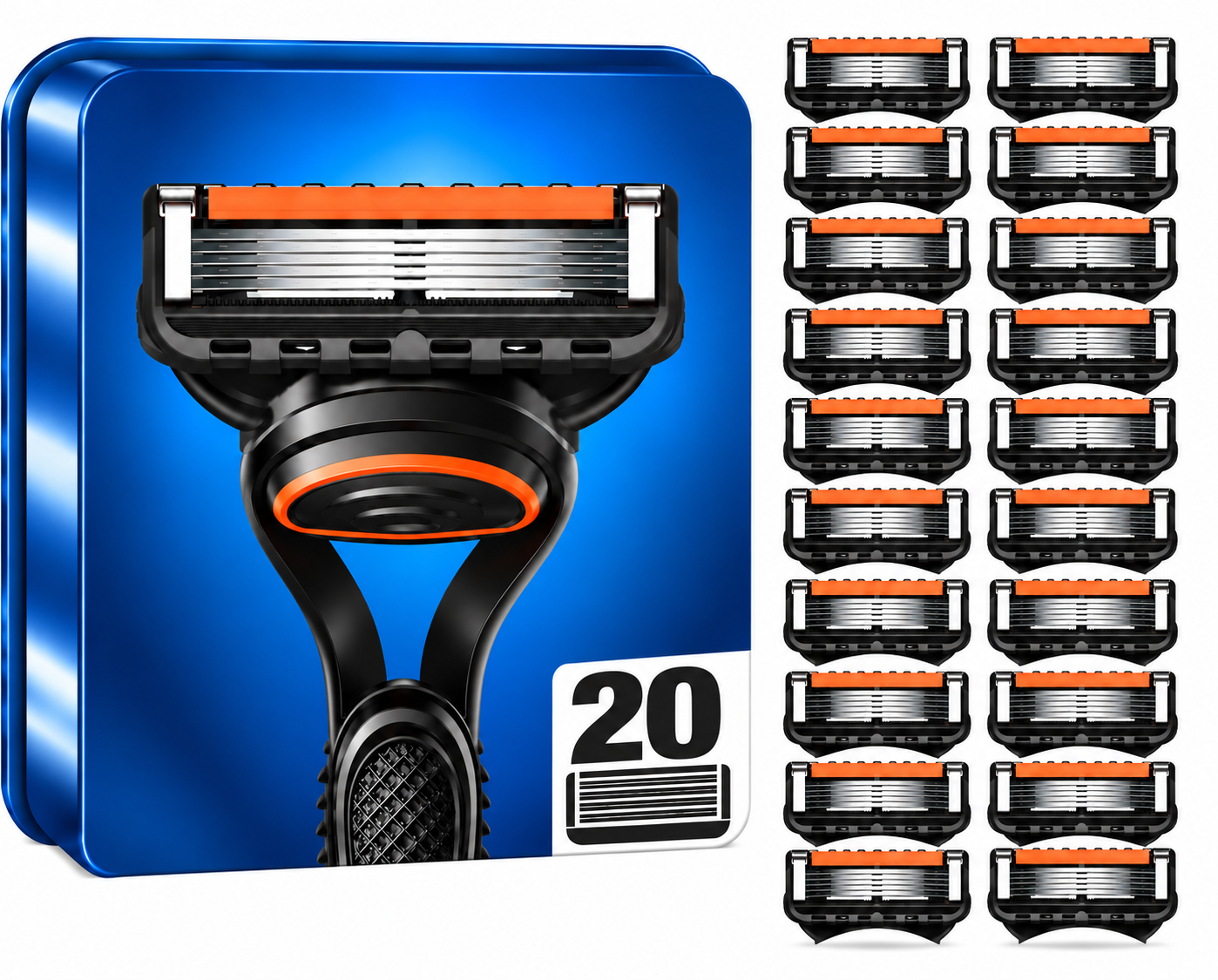 RASIERKLINGEN FÜR GILLETTE FUSION 5 PROGLIDE EDELSTAHL-KLINGEN ERSATZ KLINGEN