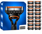 Verpackung der Gillette Fusion5 ProGlide Ersatzklingen mit mehreren Klingenkassetten (Sparset-Ansicht)
