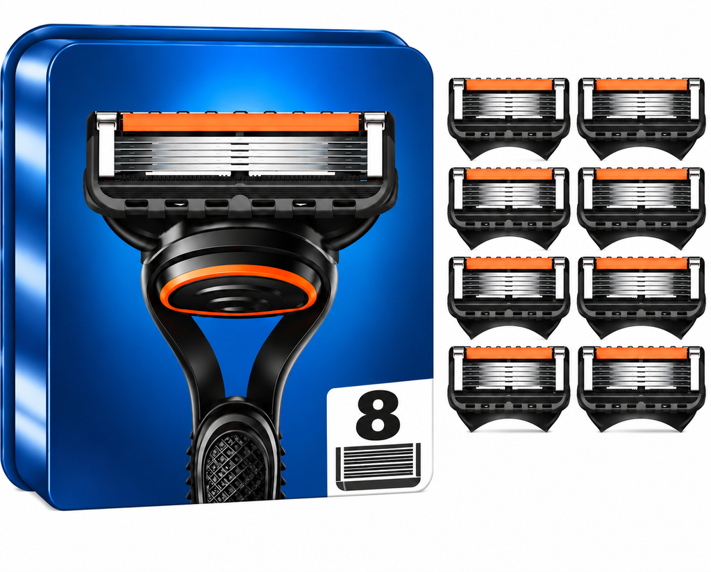 Rasierklingen für GILLETTE FUSION 5 PROGLIDE Edelstahl-Klingen Ersatz-Klingen (8er Pack)