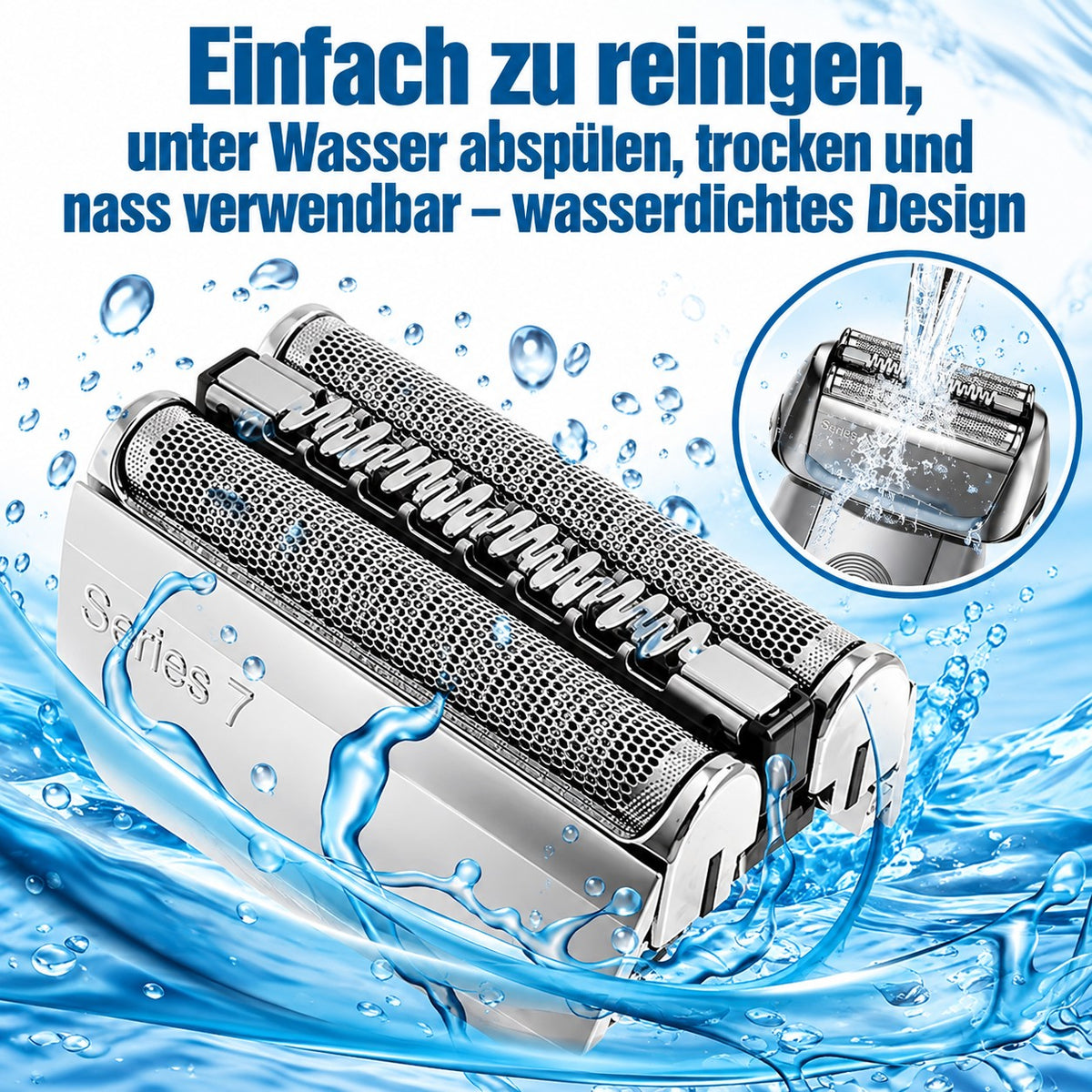Scherkopf für Braun Series 7 unter Wasser abwaschbar – für Nass- und Trockenrasur geeignet