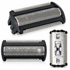Ersatz-Scherkopf mit Trimmer für Philips BodyGroom – Schräg-, Drauf- und Rückansicht