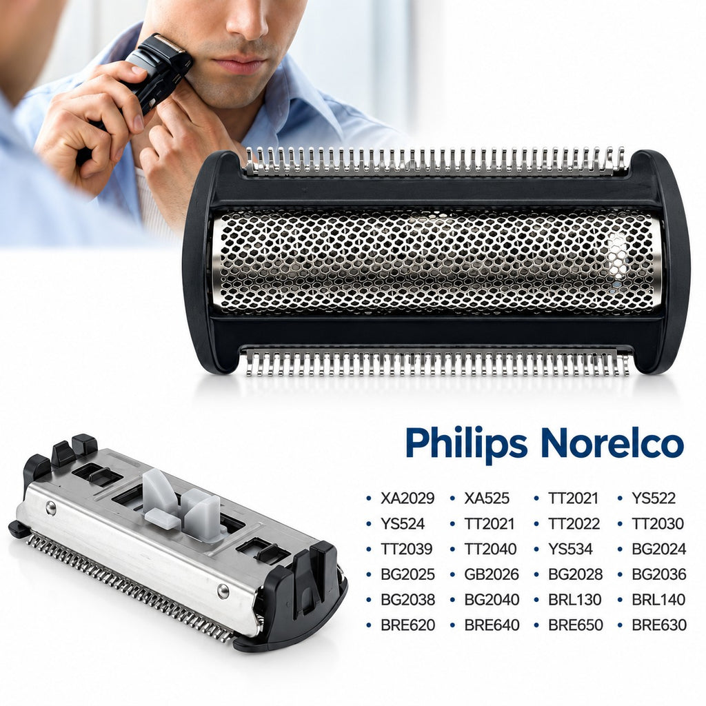 Kompatible Modelle für den BodyGroom Ersatz-Scherkopf, u. a. XA2029, XA525, TT2021, YS522, YS534, BG2024, BG2040